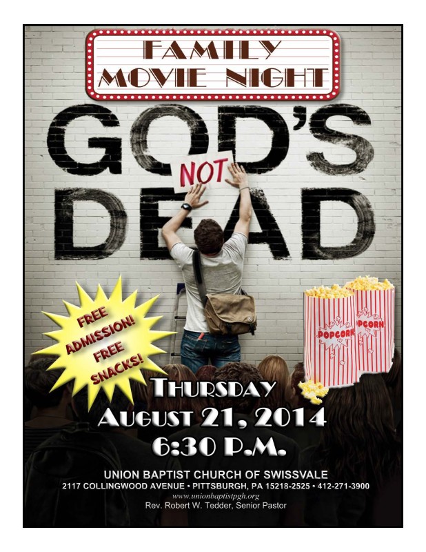 God's Not Dead Movie Night Flyer