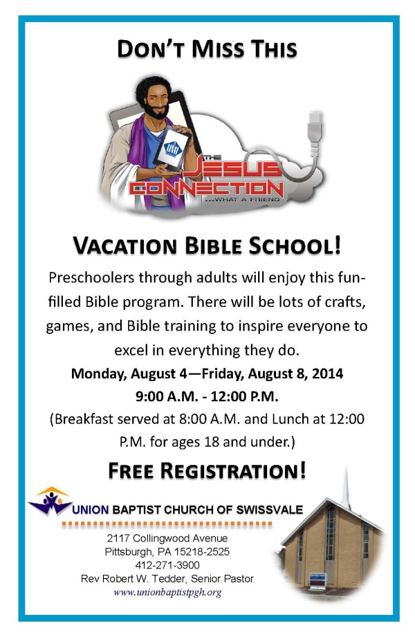 Vacation Bible School Bulletin Insert