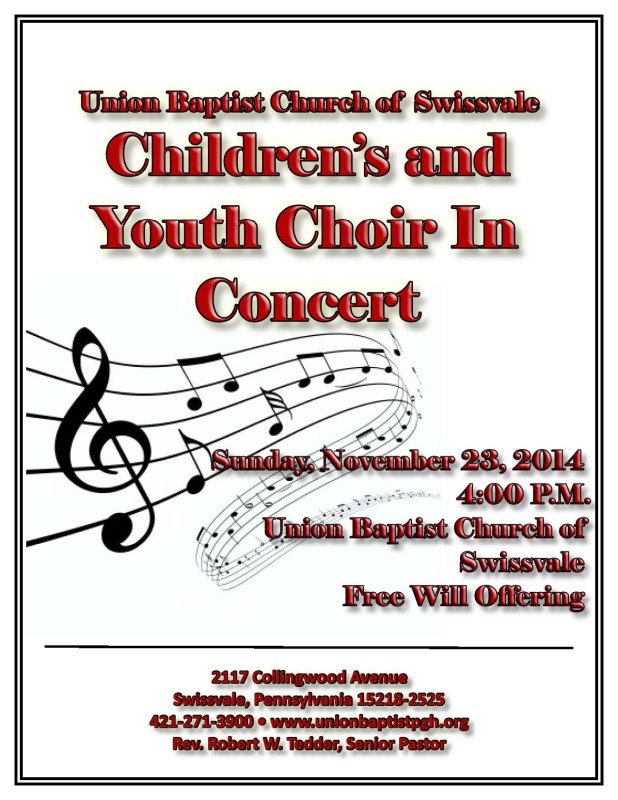 Children's Choir Concert Flyer 11-23-2014